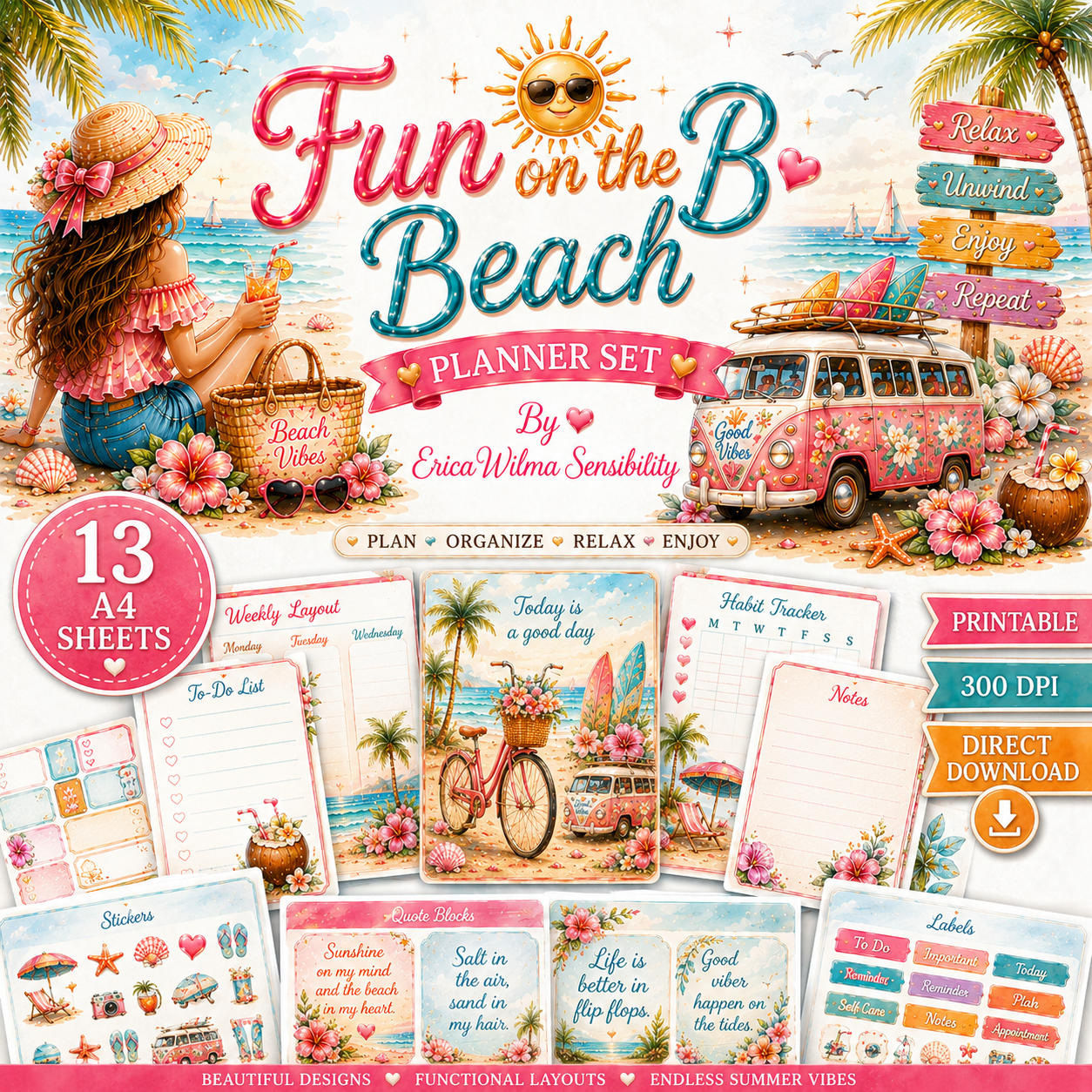 (image for) EW AI Plannerset Fun on the Beach 01 2026